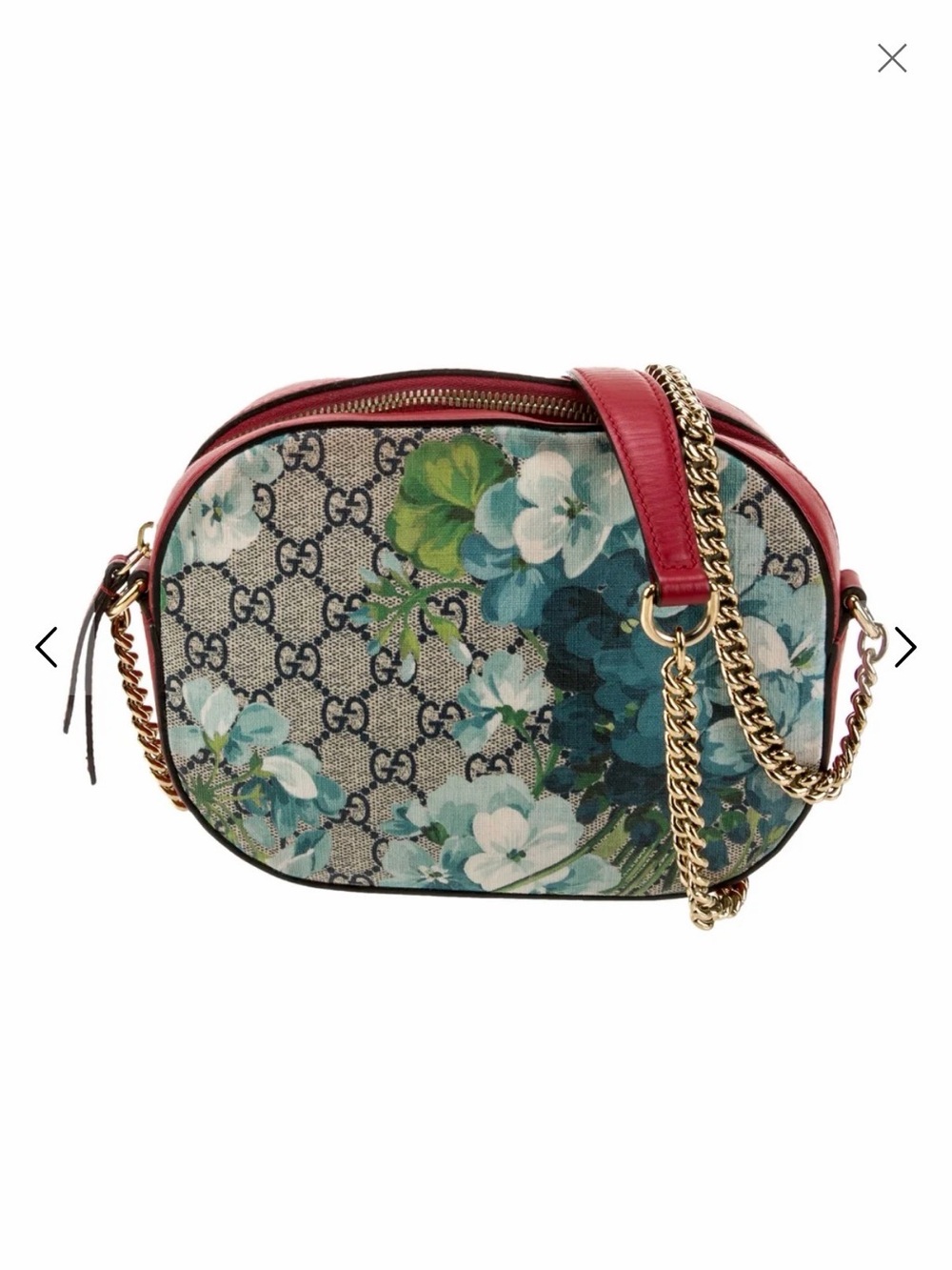 Authentic GUCCI blossom with red leather crossbody